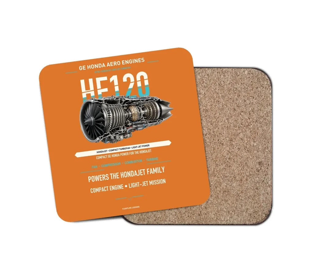 HF120 design on orange 1 piece coaster