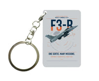 Thumbnail for Dassault Rafale C — F3-R standard design on light gray designed key chain, double-side print