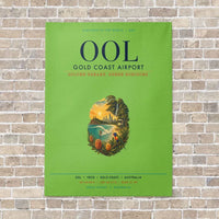 Thumbnail for Gold Coast Airport OOL vertical canvas print - no frame - light green background