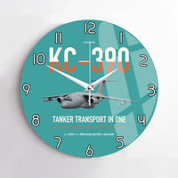 Thumbnail for Embraer KC-390 Millennium design on turquoise no frame wall clock