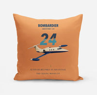 Thumbnail for Bombardier Learjet 24 design on orange pillow