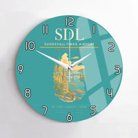 Thumbnail for Sundsvall-Timrå Airport (SDL) design on turquoise no frame wall clock