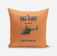 Thumbnail for Bell OH-58D Kiowa Warrior design on orange pillow