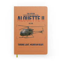 Thumbnail for Sud Aviation SE 3130 Alouette II design on orange notebook