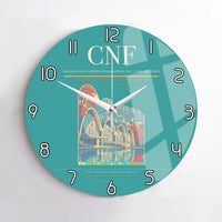 Thumbnail for Tancredo Neves International Airport (CNF) design on turquoise no frame wall clock
