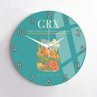 Thumbnail for Federico García Lorca Granada-Jaén Airport (GRX) design on turquoise no frame wall clock
