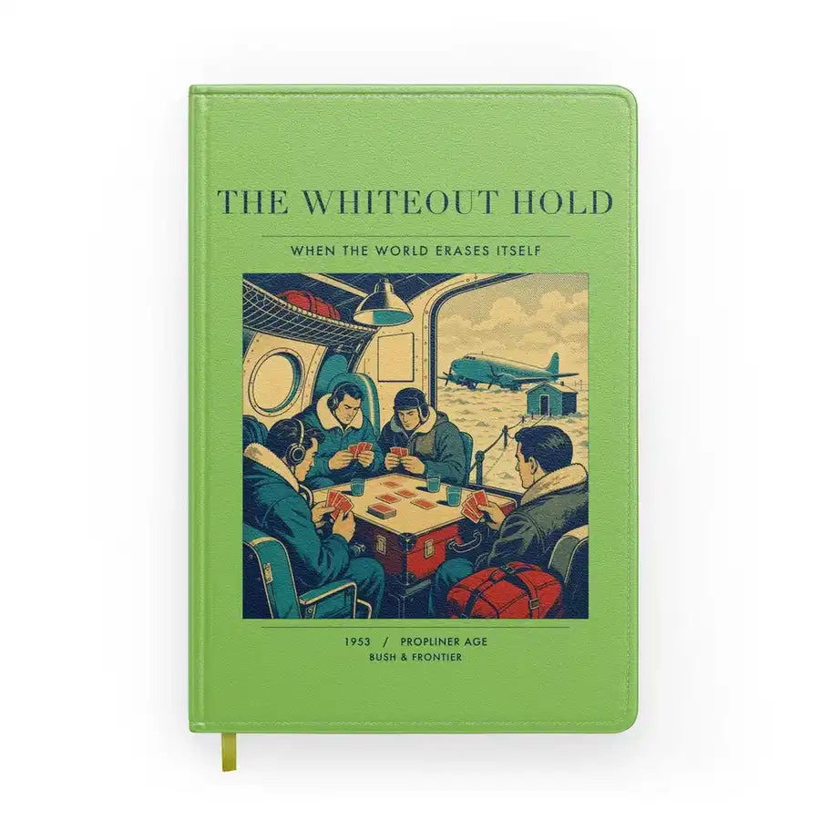 VINTAGE G4359 - The Whiteout Hold - Designed Notebooks design on lightgreen
