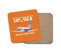 Thumbnail for UC-35A Citation Ultra Rapid Utility Airlift design on orange 1 piece coaster