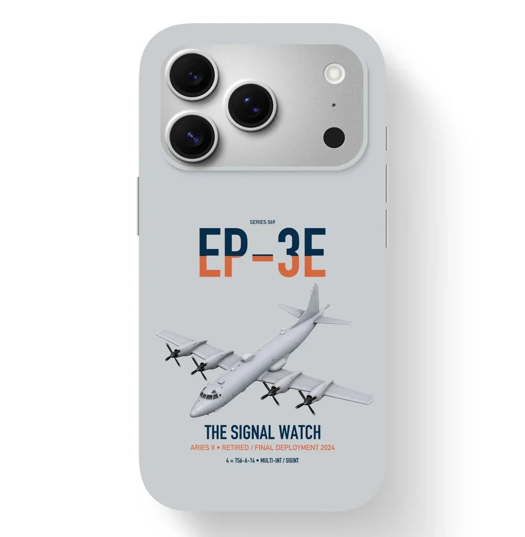 EP-3E ARIES II design on light gray magsafe iphone case, for iPhone 17 Pro