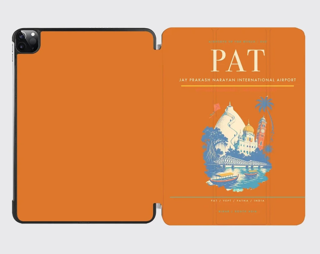 Jay Prakash Narayan International Airport (PAT) design on orange ipad tablet case