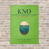 Thumbnail for Kualanamu International Airport Medan KNO vertical canvas print - no frame - light green background