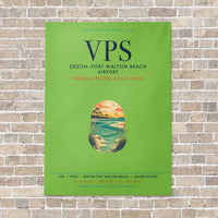 Thumbnail for Destin Fort Walton Beach Airport VPS vertical canvas print - no frame - light green background