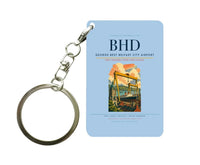 Thumbnail for George Best Belfast City Airport (BHD) design on light blue key chain