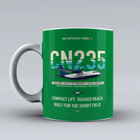 Thumbnail for CN235-300M Mug design on green airbus