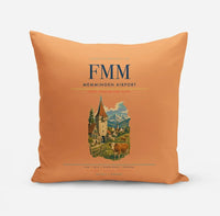 Thumbnail for Memmingen Airport (FMM) design on orange pillow