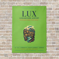 Thumbnail for Luxembourg Airport LUX vertical canvas print - no frame - light green background