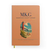 Thumbnail for Muskegon County Airport (MKG) design on orange notebook