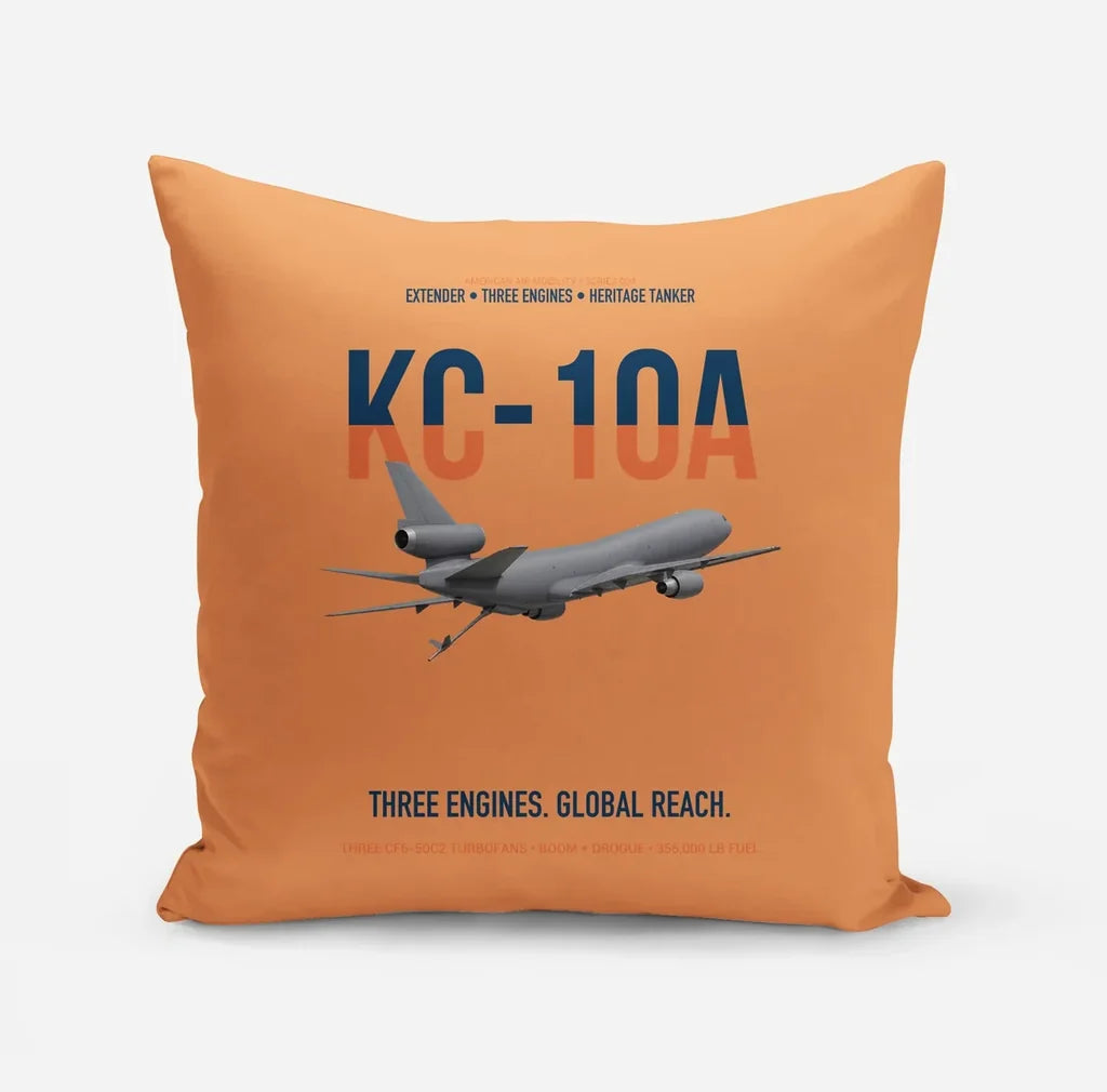 KC-10A EXTENDER design on orange pillow