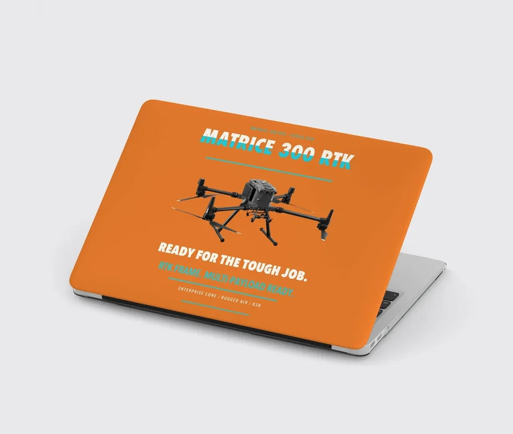 DJI Matrice 300 RTK design on orange MacBook case