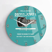 Thumbnail for RB211-535E4 design on turquoise no frame wall clock