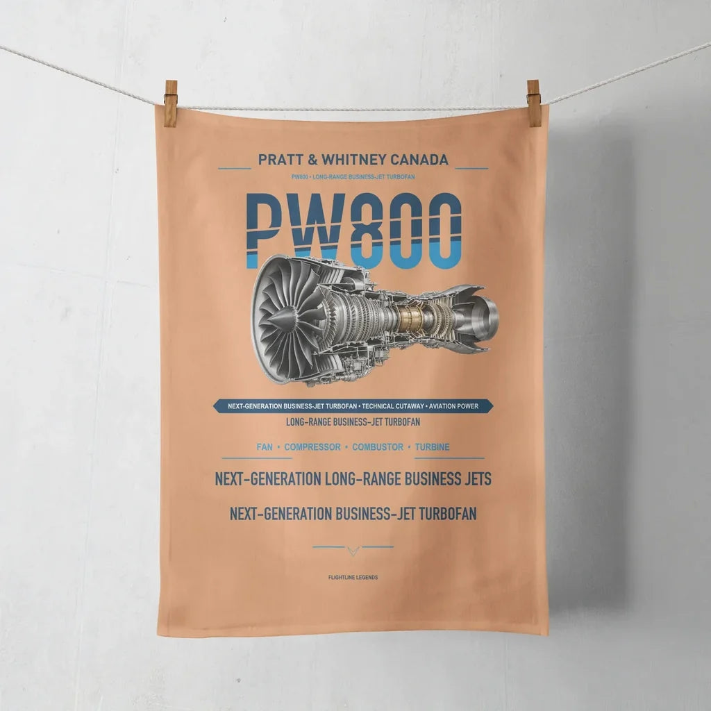 PW800 design on orange towel