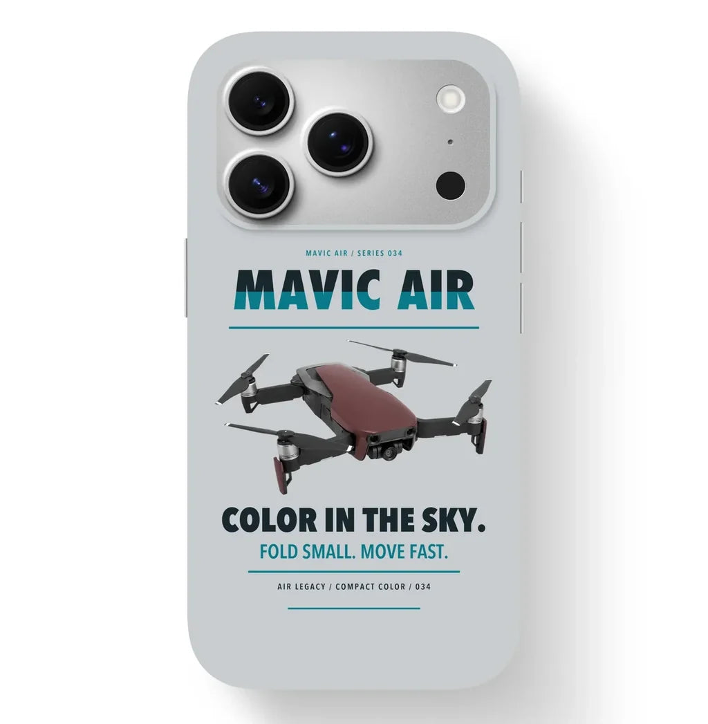 DJI Mavic Air Case design on light gray iphone case
