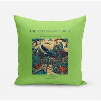Thumbnail for VINTAGE G4094 - The Maintenance Dock - Designed Pillows design on lightgreen