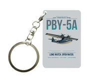 Thumbnail for PBY-5A Catalina design on light gray designed key chain, double-side print