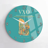 Thumbnail for Växjö Småland Airport (VXO) design on turquoise no frame wall clock