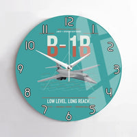Thumbnail for B-1B Lancer design on turquoise no frame wall clock