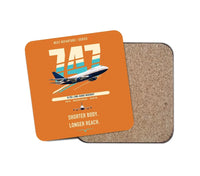 Thumbnail for Boeing 747SP design on orange 1 piece coaster