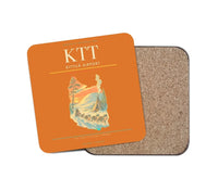 Thumbnail for Kittilä Airport (KTT) design on orange 1 piece coaster