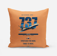 Thumbnail for Boeing 737 MAX 10 design on orange pillow