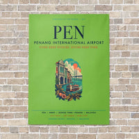 Thumbnail for Penang International Airport PEN vertical canvas print - no frame - light green background