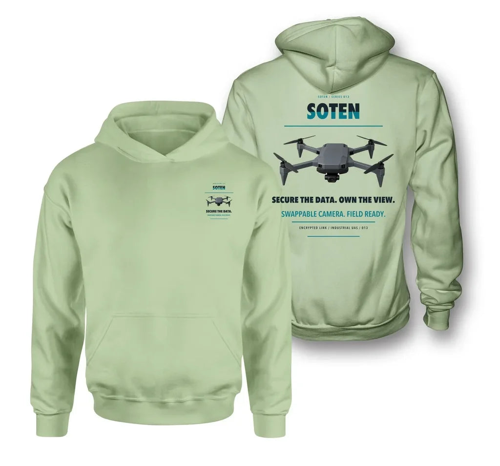 ACSL SOTEN design on light green hoodie