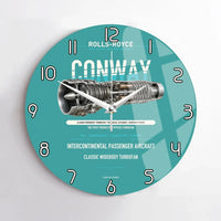 Thumbnail for CONWAY design on turquoise no frame wall clock