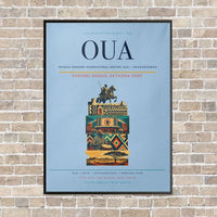 Thumbnail for Thomas Sankara International Airport OUA — Ouagadougou vertical canvas print - framed - light blue background
