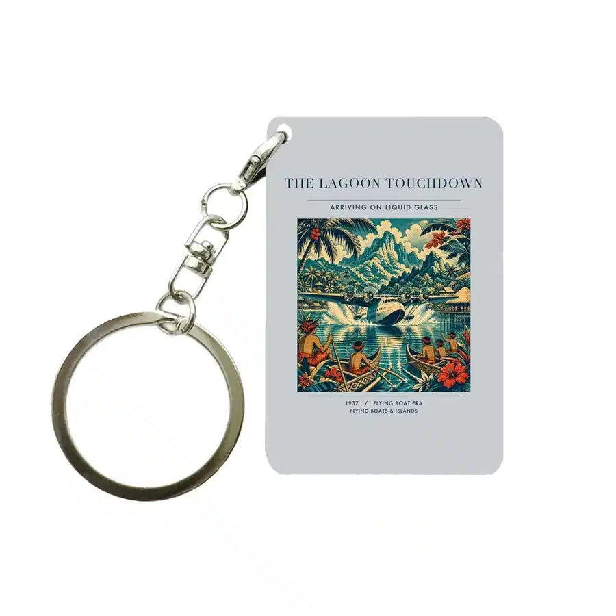 VINTAGE G4181 - The Lagoon Touchdown - Designed Key Chain design on lightgray