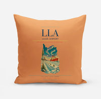 Thumbnail for Luleå Airport (LLA) design on orange pillow