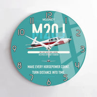 Thumbnail for Mooney M20J 201 design on turquoise no frame wall clock