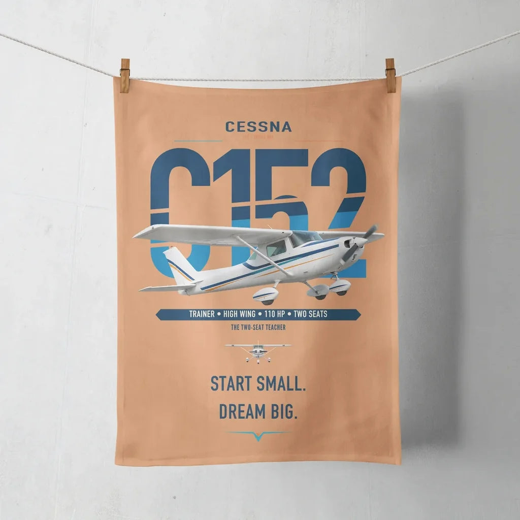 Cessna 152 design on orange towel