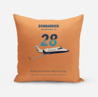 Thumbnail for Bombardier Learjet 28 design on orange pillow