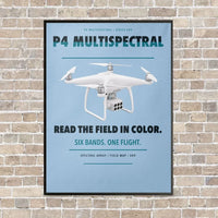 Thumbnail for DJI P4 Multispectral vertical canvas print - framed - light blue background
