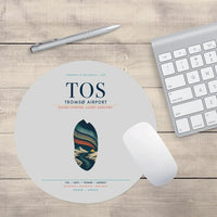 Thumbnail for Tromsø Airport (TOS) design on light gray round mouse pad