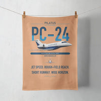 Thumbnail for Pilatus PC-24 design on orange towel