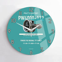 Thumbnail for PW4000-112 design on turquoise no frame wall clock