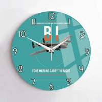 Thumbnail for Avro Lancaster B I design on turquoise no frame wall clock