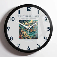 Thumbnail for VINTAGE G4069 - The Atoll Fuel Stop - Designed Wall Clocks design on lightgray framed