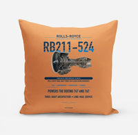 Thumbnail for RB211-524 design on orange pillow