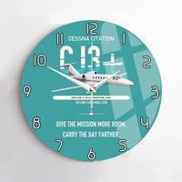 Thumbnail for Cessna Citation CJ3+ design on turquoise no frame wall clock